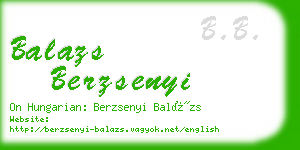 balazs berzsenyi business card